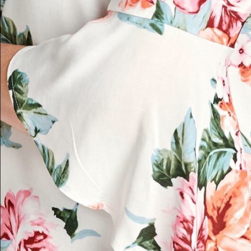 Plus Size Floral Off-the-shoulder Top - Picture 3 of 4